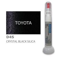 Dažų korektorius įbrėžimų taisymui TOYOTA D4S - CRYSTAL BLACK SILICA 12 ml kaina ir informacija | Automobiliniai dažai | pigu.lt