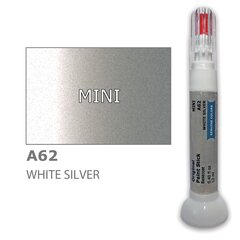 Карандаш-корректор для устранения царапин MINI A62 - WHITE SILVER 12 ml цена и информация | Автомобильная краска | pigu.lt