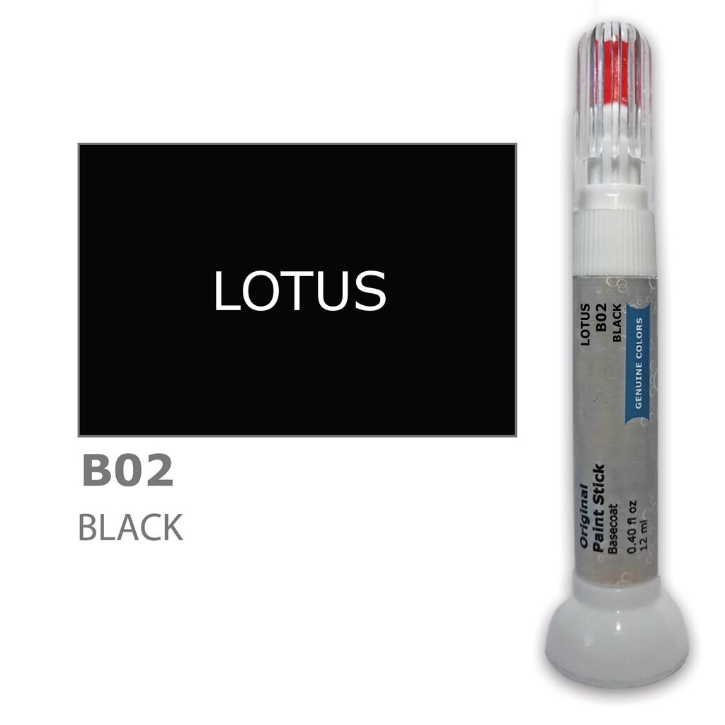 Dažų korektorius įbrėžimų taisymui LOTUS B02 - BLACK 12 ml kaina ir informacija | Automobiliniai dažai | pigu.lt