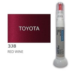 Dažų korektorius įbrėžimų taisymui TOYOTA 3J8 - RED WINE 12 ml kaina ir informacija | Automobiliniai dažai | pigu.lt