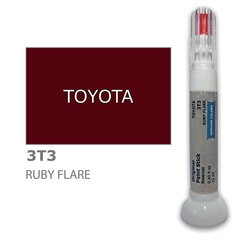 Dažų korektorius įbrėžimų taisymui TOYOTA 3T3 - RUBY FLARE 12 ml kaina ir informacija | Automobiliniai dažai | pigu.lt