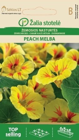 Žemosios nasturtės Peach melba цена и информация | Gėlių sėklos | pigu.lt