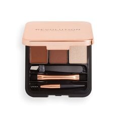 Antakių priežiūros rinkinys Makeup Revolution London Brow Sculpt Kit Medium brown 2,2 g kaina ir informacija | Antakių dažai, pieštukai | pigu.lt