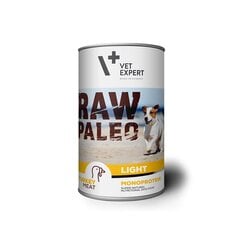 Рав Палео Лайт консервы для взрослых собак с индейкой беззерновые 400г цена и информация | Консервы для собак | pigu.lt