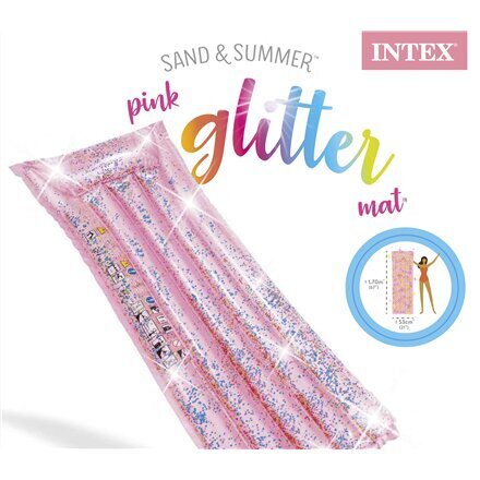 Pripučiamas paplūdimio čiužinys Intex Glitter, 170x53x15 cm kaina ir informacija | Pripučiamos ir paplūdimio prekės | pigu.lt