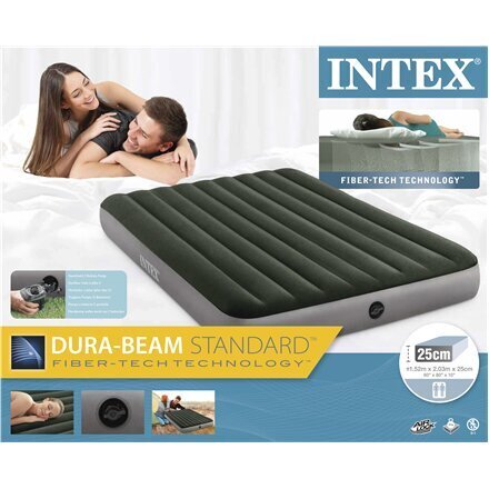 Pripučiamas čiužinys Intex Prestige Downy Queen 203x152x25 cm, su įmontuota pompa kaina ir informacija | Pripučiami čiužiniai ir baldai | pigu.lt