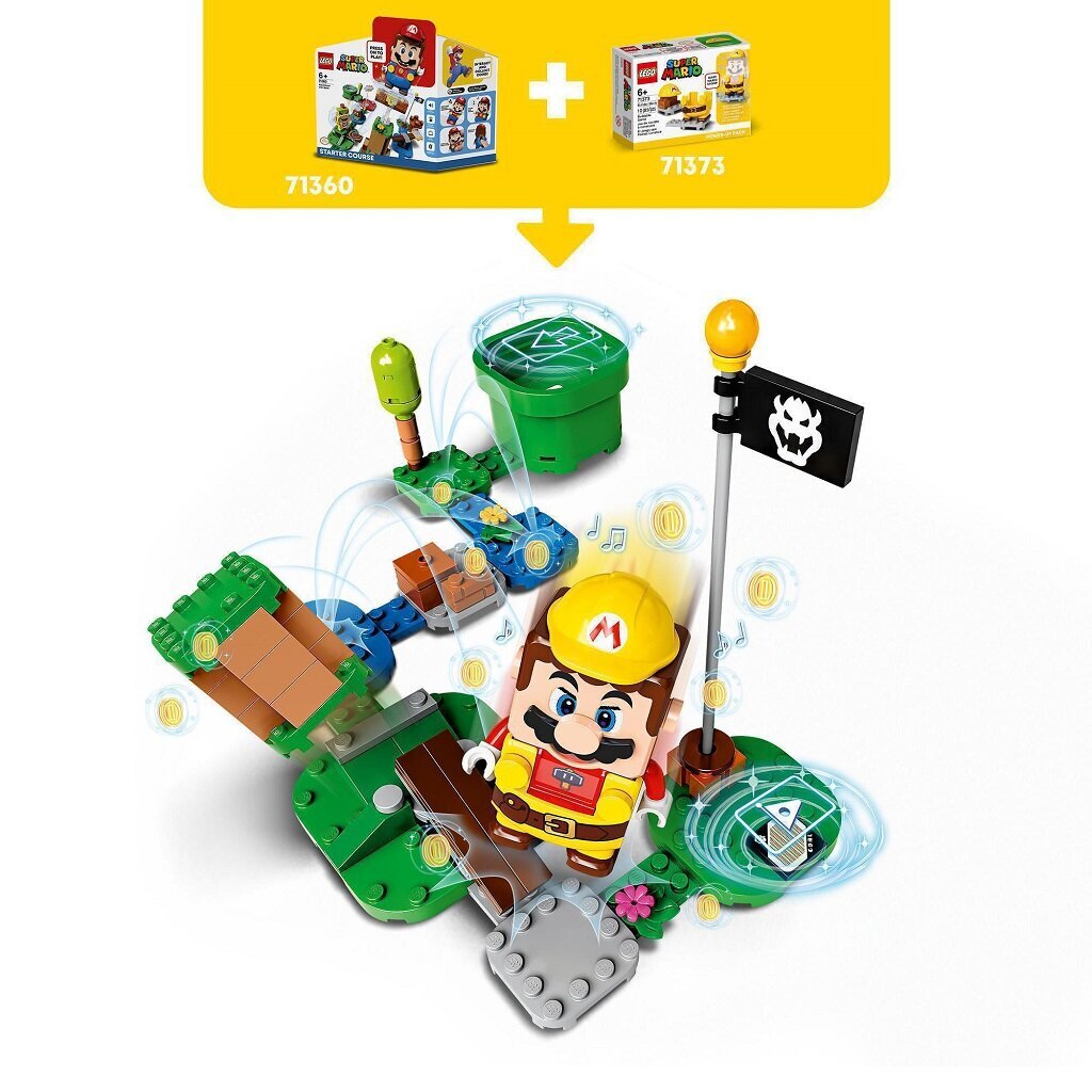 71373 LEGO® Super Mario Statybininko Mario galios paketas kaina ir informacija | Konstruktoriai ir kaladėlės | pigu.lt