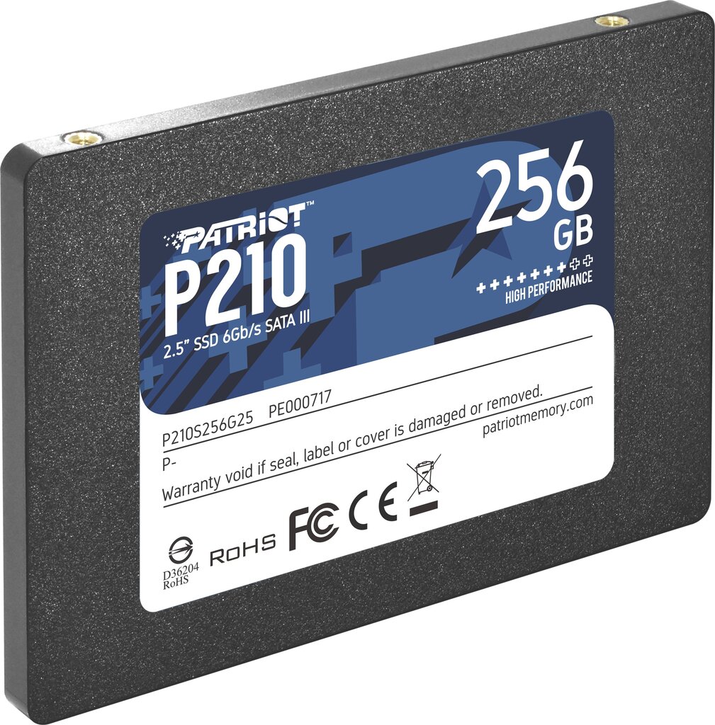 Patriot P210S256G25 цена и информация | Vidiniai kietieji diskai (HDD, SSD, Hybrid) | pigu.lt