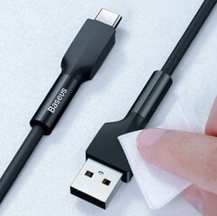 Кабель Baseus прочный USB - USB Type C 3 А, 1 м, 480 Мбит/с, красный (CATGJ-09) цена и информация | Кабели для телефонов | pigu.lt