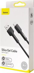 Прочный кабель Baseus USB - USB Type C 3 A, 1 м, 480 Мбит/с, черный (CATGJ-01) цена и информация | Кабели для телефонов | pigu.lt