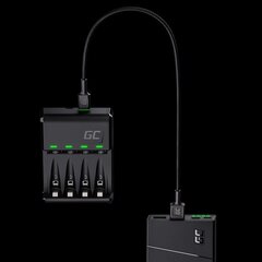 Зарядное устройство для аккумуляторов Green Cell GC VitalCharger Ni-MH AA и AAA с портами Micro USB и USB-C цена и информация | Зарядные устройства для фотоаппаратов | pigu.lt