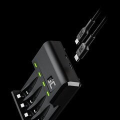 Зарядное устройство для аккумуляторов Green Cell GC VitalCharger Ni-MH AA и AAA с портами Micro USB и USB-C цена и информация | Зарядные устройства для фотоаппаратов | pigu.lt