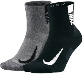 Nike Kojinės U NK Mltplier Ankle 2PR Grey Black kaina ir informacija | Vyriškos kojinės | pigu.lt