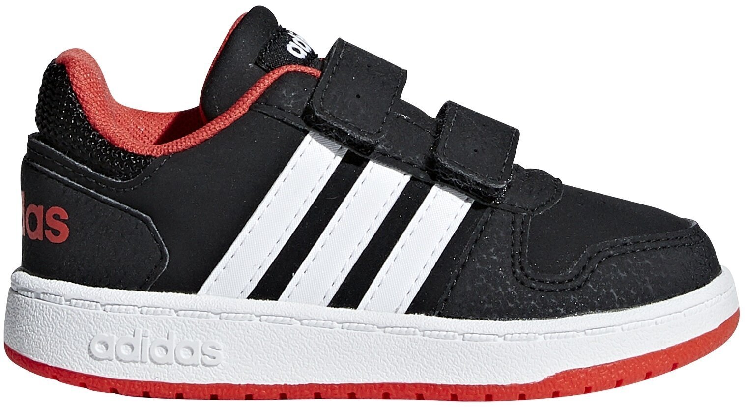 Adidas avalynė vaikams Hoops 2.0 Cmf Black Red цена и информация | Sportiniai batai vaikams | pigu.lt