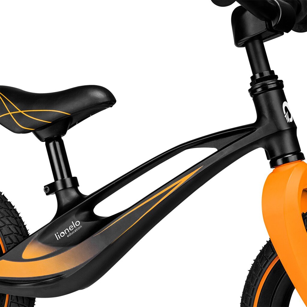 Balansinis dviratis Lionelo Bart Sporty, juodas/oranžinis kaina ir informacija | Balansiniai dviratukai | pigu.lt