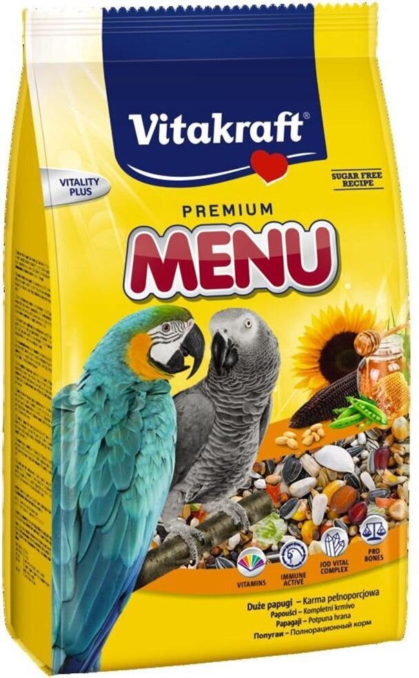 Vitakraft premium menu maistas 1kg papūgoms 2110601 цена и информация | Lesalas paukščiams | pigu.lt