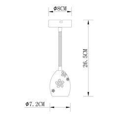 Детский светильник G.LUX GM-580/1A, розовый цена и информация | Детские светильники | pigu.lt