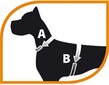 Petnešos šunims Ferplast Ergocomfort, juodos/raudonos, XS kaina ir informacija | Antkakliai, petnešos šunims | pigu.lt