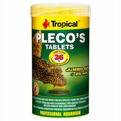 Tropical maistas žuvims tabletėmis Pleco's, 250 ml kaina ir informacija | Maistas žuvims | pigu.lt