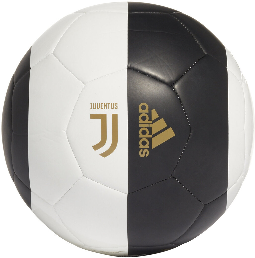 Futbolo kamuolys Adidas Juve Cpt Black White, juodas цена и информация | Futbolo kamuoliai | pigu.lt