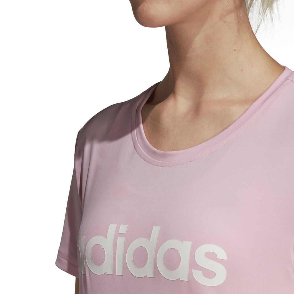 Adidas Palaidinė W D2m Lo Tee Pink kaina ir informacija | Sportinė apranga moterims | pigu.lt