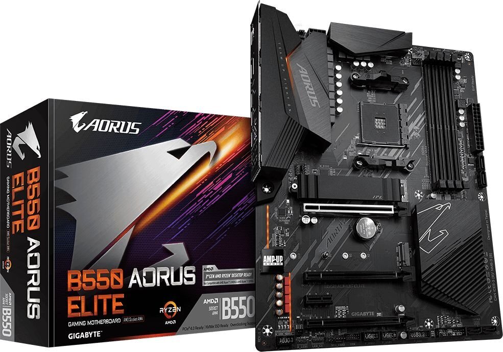 Gigabyte B550 Aorus Elite цена и информация | Pagrindinės plokštės | pigu.lt