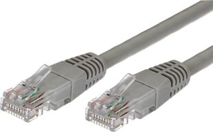 Патч-корд U/UTP, 5 ТБ, RJ45, 0,5 м, серый цвет цена и информация | Кабели и провода | pigu.lt