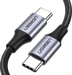 Ugreen USB Type C - USB Type C cable Quick Charge 480 Mbps 60 W 3 A 1 m black and gray (US261 50150) цена и информация | Кабели для телефонов | pigu.lt