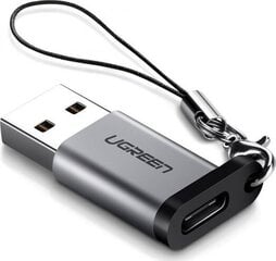 Ugreen US276 adapteris USB A į USB-C 3.0, pilkas kaina ir informacija | Adapteriai, USB šakotuvai | pigu.lt