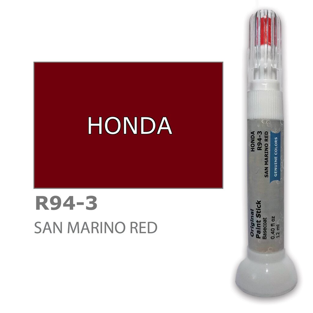 Dažų korektorius įbrėžimų taisymui HONDA R94-3 - SAN MARINO RED 12 ml цена и информация | Automobiliniai dažai | pigu.lt