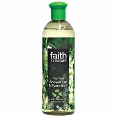 Dušo gelis Faith in Nature Tea Tree 400 ml kaina ir informacija | Dušo želė, aliejai | pigu.lt