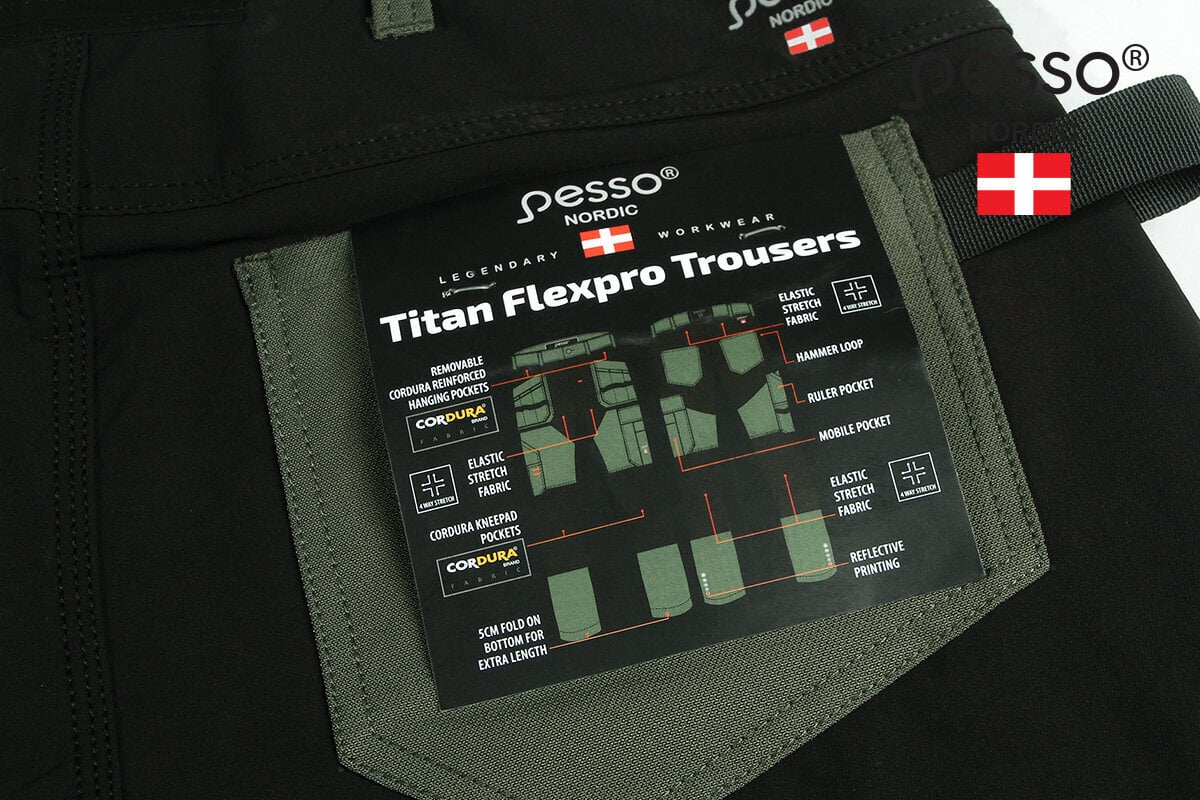 Darbo kelnės Pesso Nordic TITAN Flexpro 125 kaina ir informacija | Darbo rūbai | pigu.lt