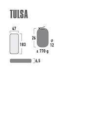 Матрас Tulsa 183x47x6,5 см, темно-серый, ТМ High Peak цена и информация | Надувные матрасы и мебель | pigu.lt