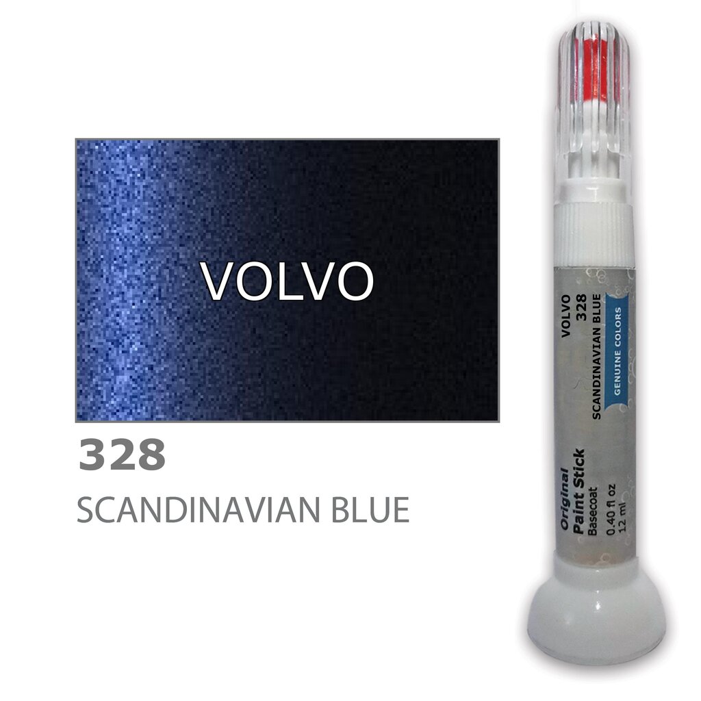 Dažų korektorius įbrėžimų taisymui VOLVO 328 - SCANDINAVIAN BLUE 12 ml цена и информация | Automobiliniai dažai | pigu.lt