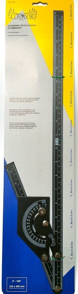 Plastikinis kampamatis Drel, 230 x 500 mm kaina ir informacija | Mechaniniai įrankiai | pigu.lt