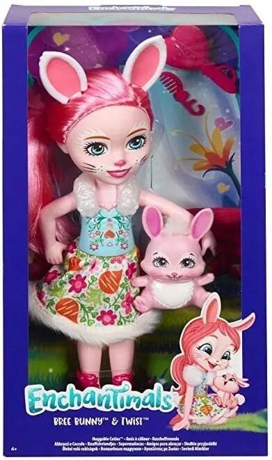 Lėlė su augintiniu Enchantimals Bree Bunny Twist, 30 cm kaina ir informacija | Žaislai mergaitėms | pigu.lt