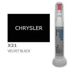 Dažų korektorius įbrėžimų taisymui CHRYSLER X21 - VELVET BLACK 12 ml kaina ir informacija | Automobiliniai dažai | pigu.lt