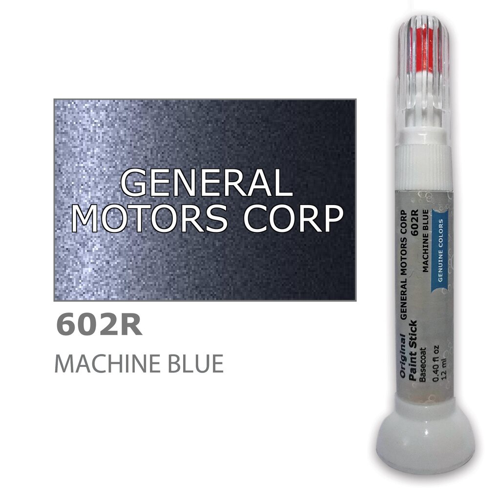 Dažų korektorius įbrėžimų taisymui GENERAL MOTORS CORP 602R - MACHINE BLUE 12 ml kaina ir informacija | Automobiliniai dažai | pigu.lt