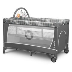 Туристическая кроватка-манеж Lionelo Flower, grey цена и информация | Манежи для детей | pigu.lt