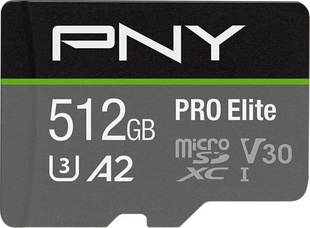 MicroSDXC PNY P-SDUX512U3100PRO-GE 512GB цена и информация | Atminties kortelės fotoaparatams, kameroms | pigu.lt