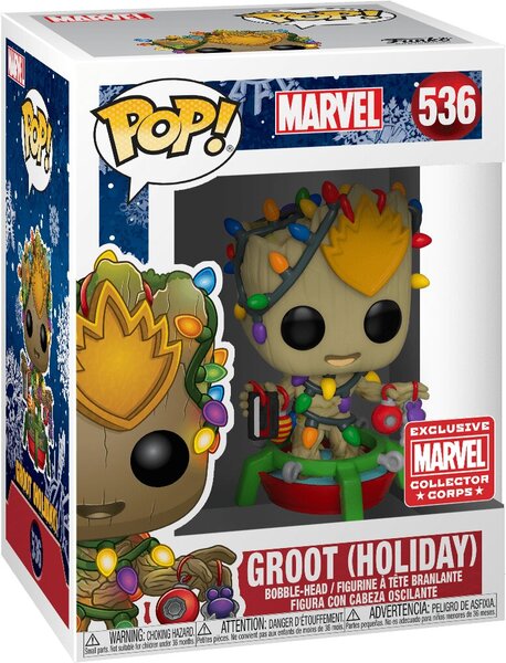 figurine funko pop marvel holiday groot