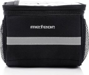 Dviračio vairo krepšys Meteor Batura, juodas kaina ir informacija | Krepšiai, telefonų laikikliai | pigu.lt