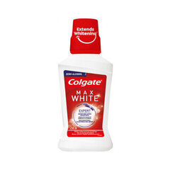 Burnos skalavimo skystis be alkoholio Colgate Max White Expert Mouthwash, 500ml kaina ir informacija | Dantų šepetėliai, pastos | pigu.lt