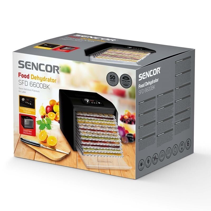 Sencor SFD 6600BK цена и информация | Vaisių džiovyklės | pigu.lt