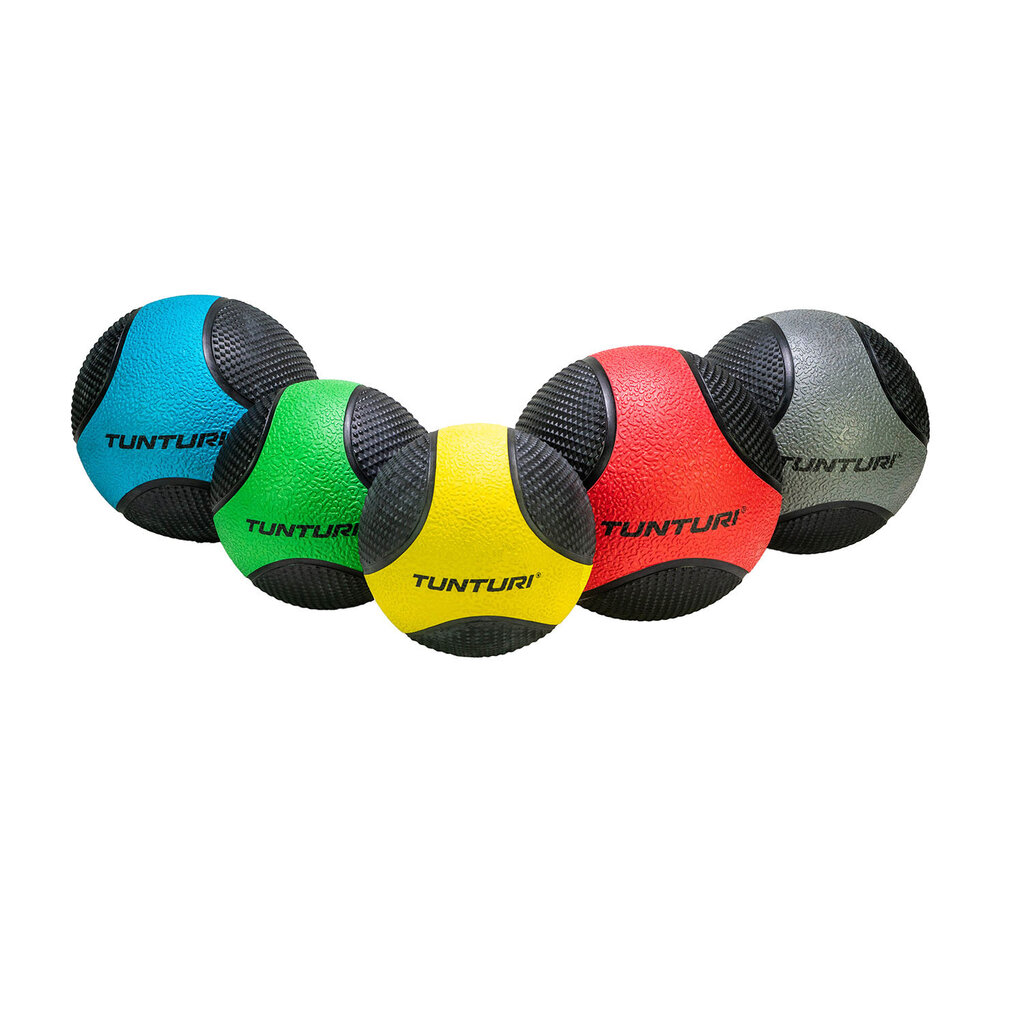 Svorinis treniruočių kamuolys Tunturi 4 kg, mėlynas/juodas kaina ir informacija | Svoriniai kamuoliai | pigu.lt