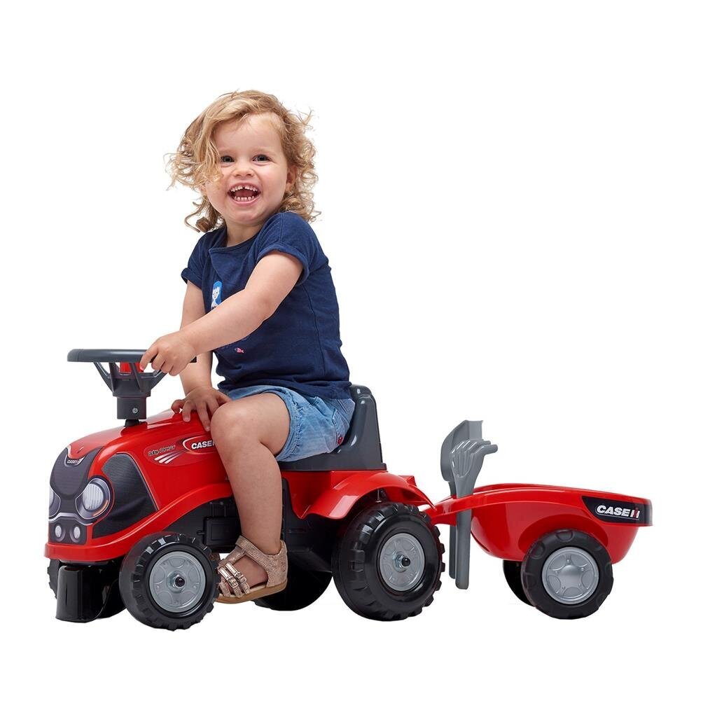Paspiriamas traktorius su karučiu ir smėlio žaislais Falk Baby Case IH 238C kaina ir informacija | Žaislai kūdikiams | pigu.lt