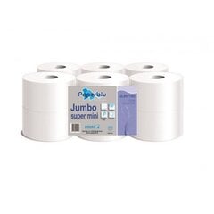 Tualetinis popierius MINI JUMBO SUPER 2-jų sluoksnių, 180m, 600 lapelių kaina ir informacija | Tualetinis popierius, popieriniai rankšluosčiai | pigu.lt