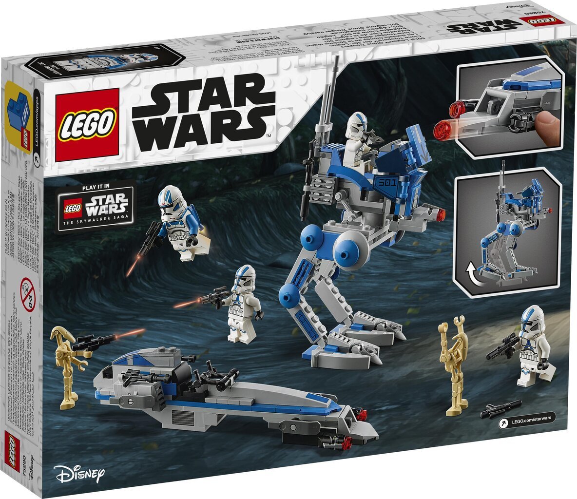 75280 LEGO® Star Wars 501-ojo legiono klonų kariai kaina ir informacija | Konstruktoriai ir kaladėlės | pigu.lt