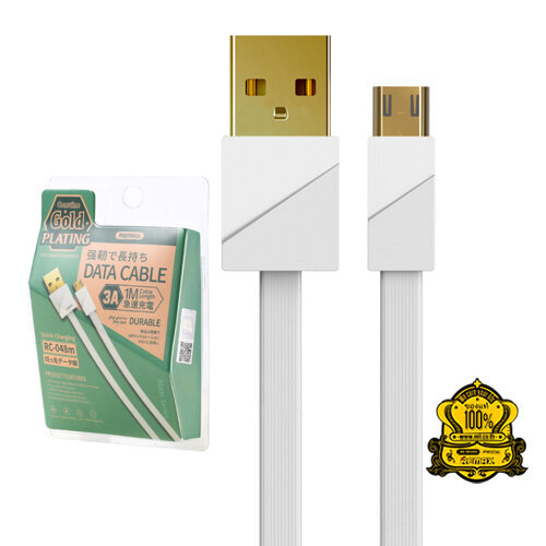 USB kabelis Remax RC-048m microUSB 3A baltas 1.0m цена и информация | Kabeliai ir laidai | pigu.lt