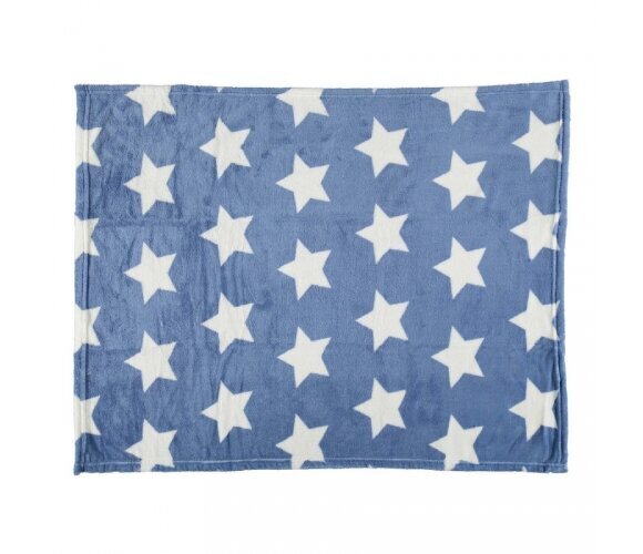 Vaikiškas pledas Little Stars Blue 75x100 cm kaina ir informacija | Lovatiesės ir pledai | pigu.lt